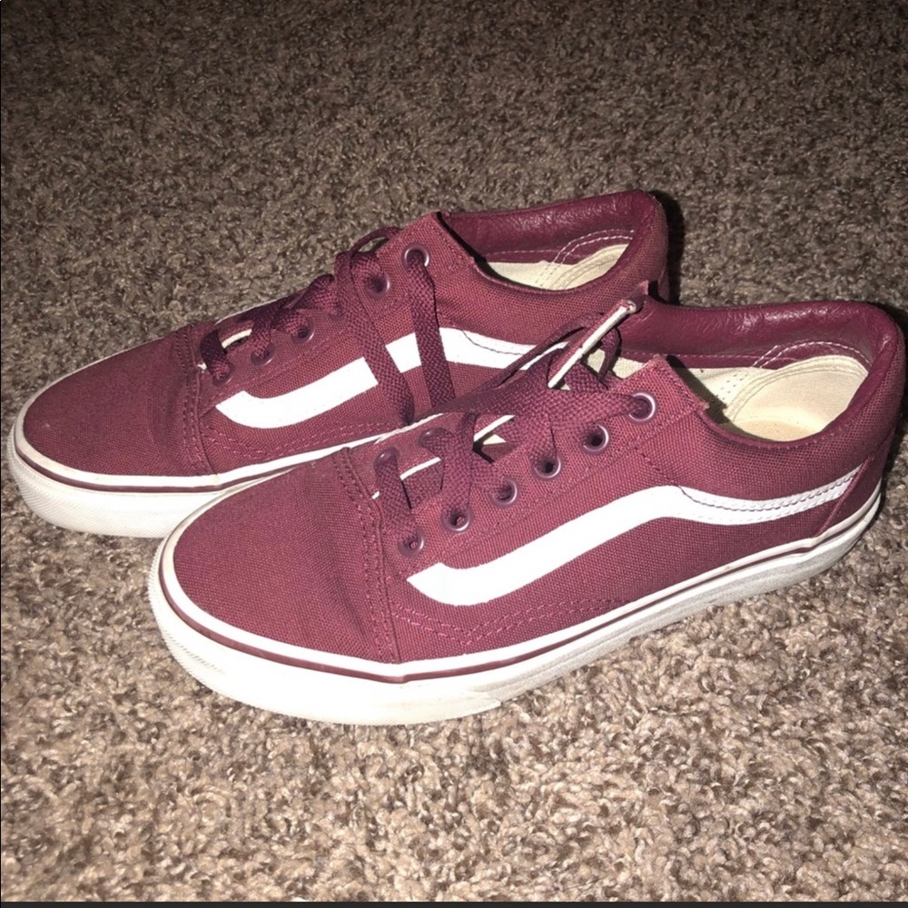 Burgundy Vans